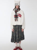 Retro Letter Print Balloon Sweatshirt