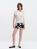 Cat Print A-Line Skirt