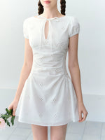 Embroidered Bow Dress