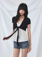 Tie Cardigan Camisole Set