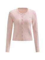 Cable Knit Cropped Cardigan