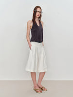 U-Shaped Bud Halter Tank Top