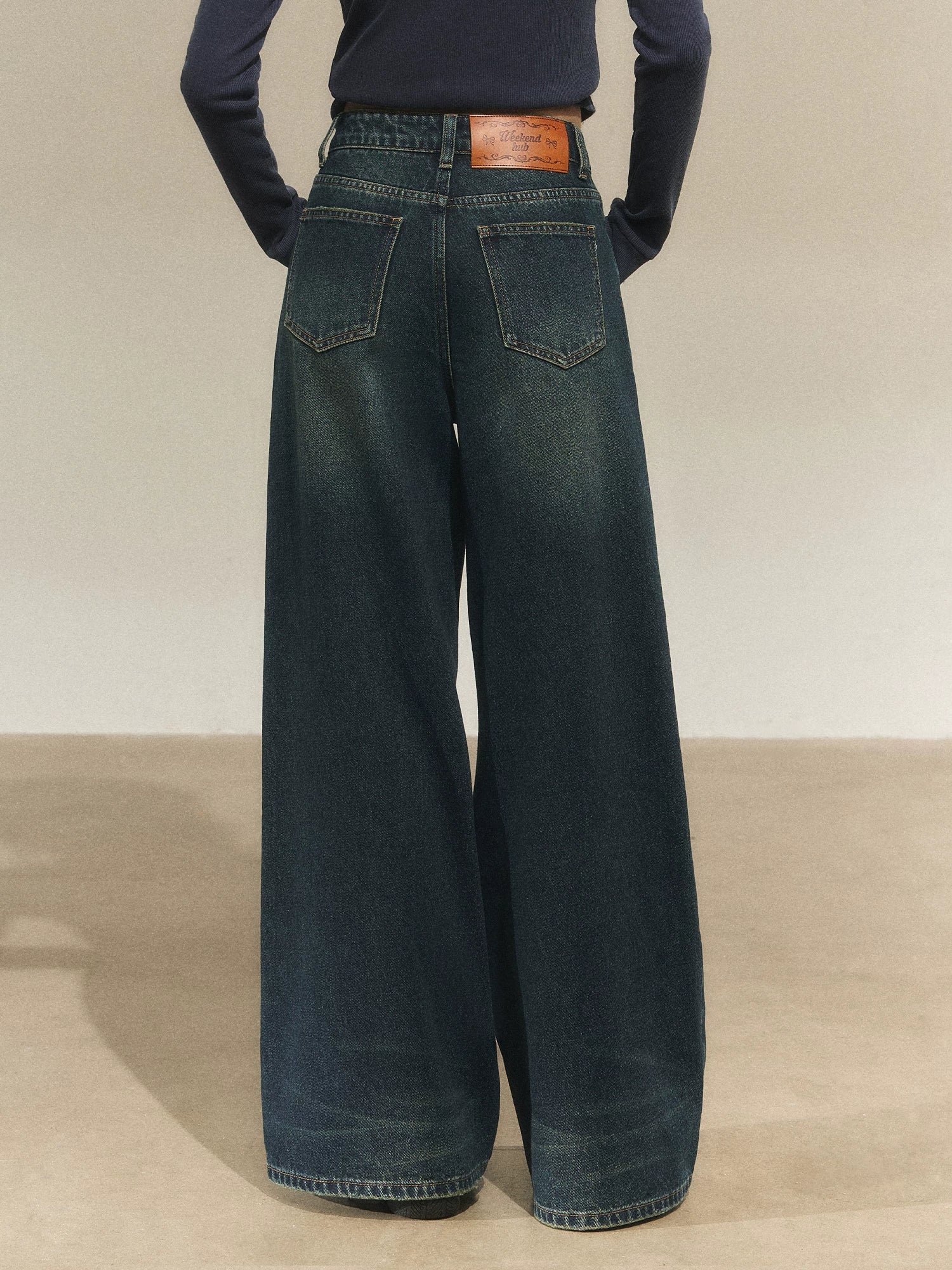 Vintage Straight Wide-Leg Jeans