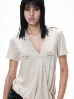 Diamond V Neck T-Shirt