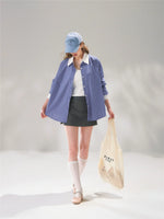 Blue Plaid Polo Shirt