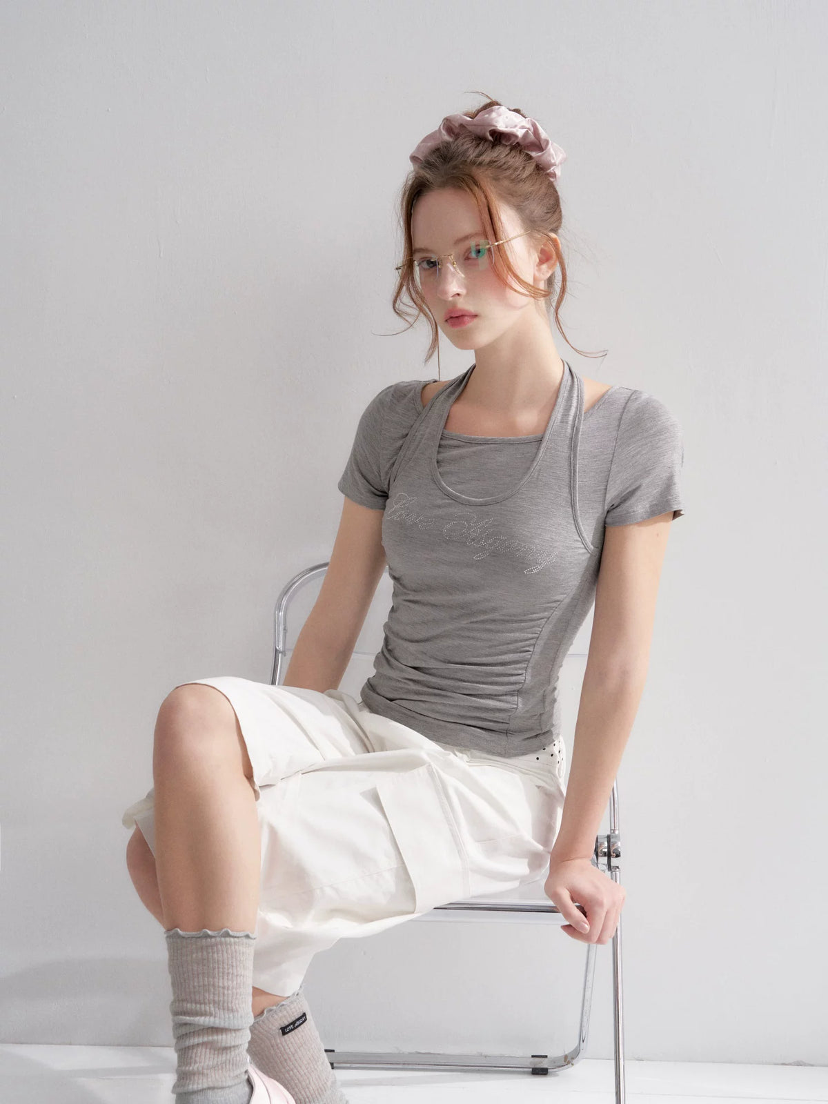 Layered Rhinestone T-shirt