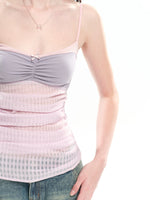 Purple Plaid Knit Camisole