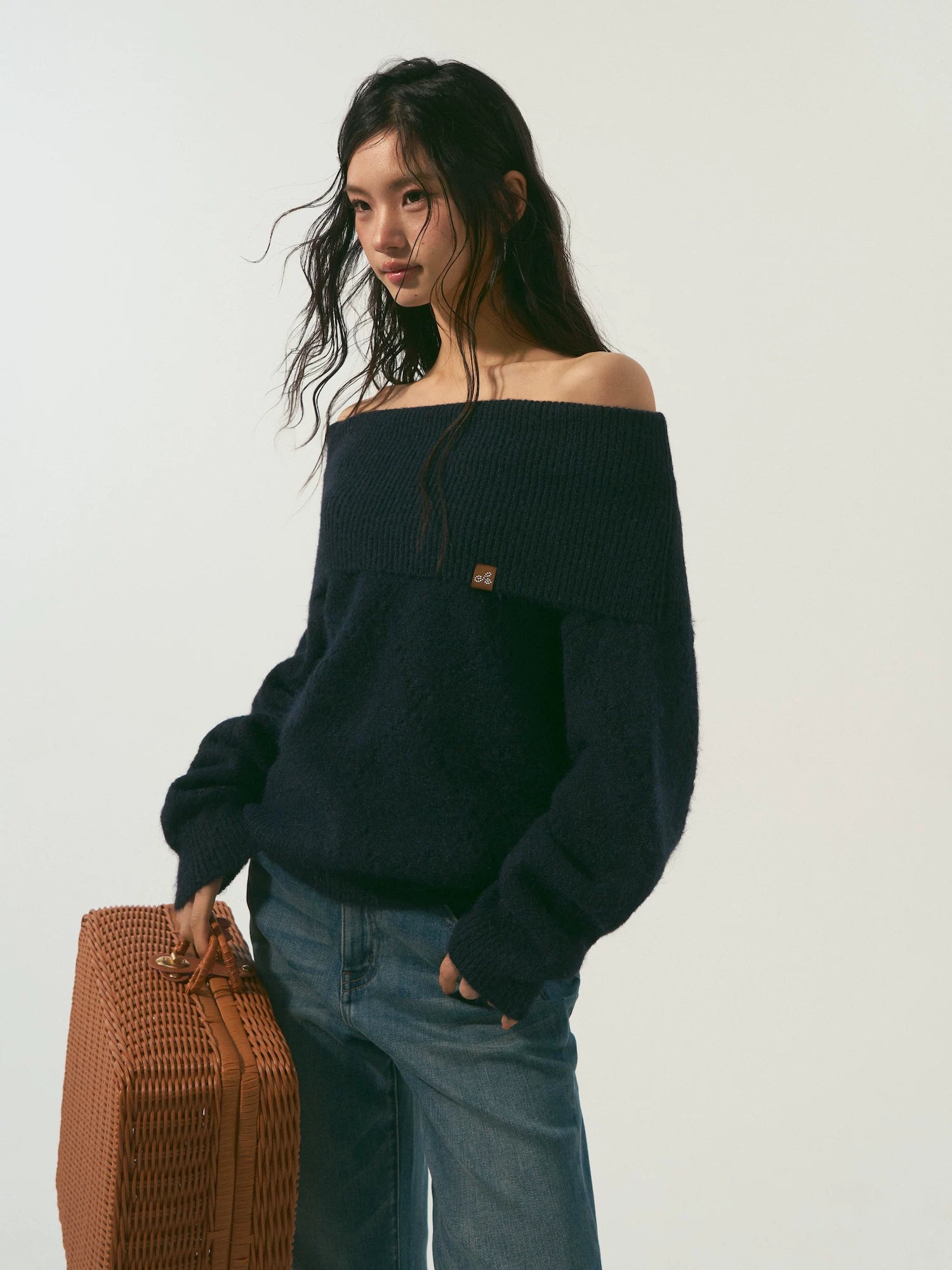 Cutout Shoulder Sweater