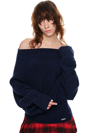 Off-Shoulder Oversized Sweater