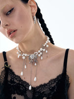 Bow Pearl Drop Necklace