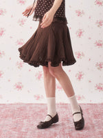 Brown Asymmetric Brown Skirt