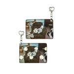 Polka Dot Cats & Dogs Charm Dual-Slot Card Holder