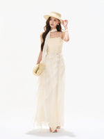 Ruffle Chiffon Maxi Dress