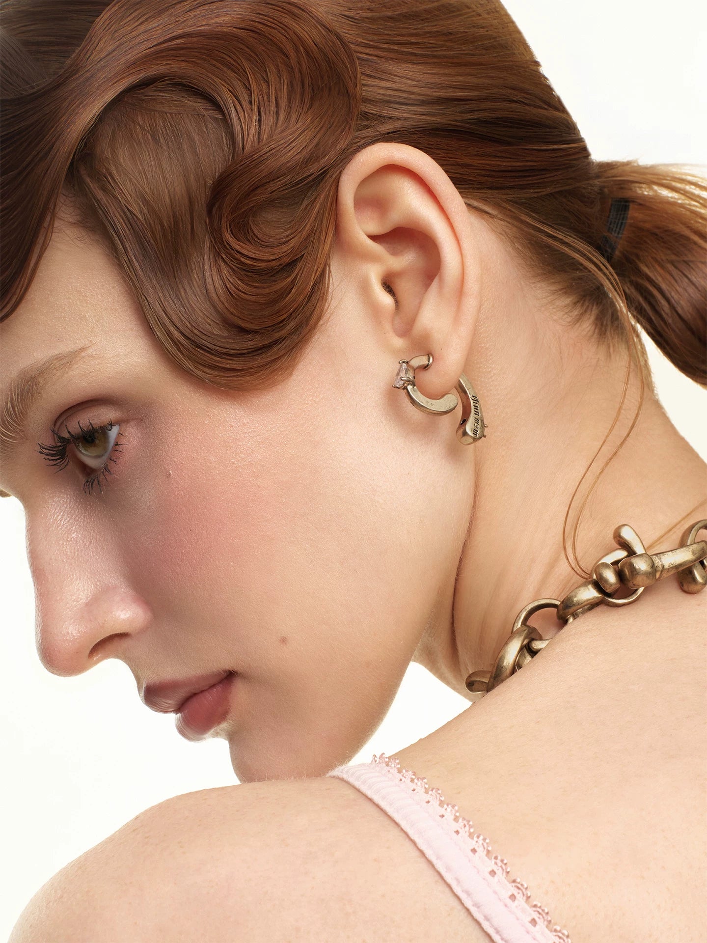 Vintage Gold &amp; Silver Zircon Earrings