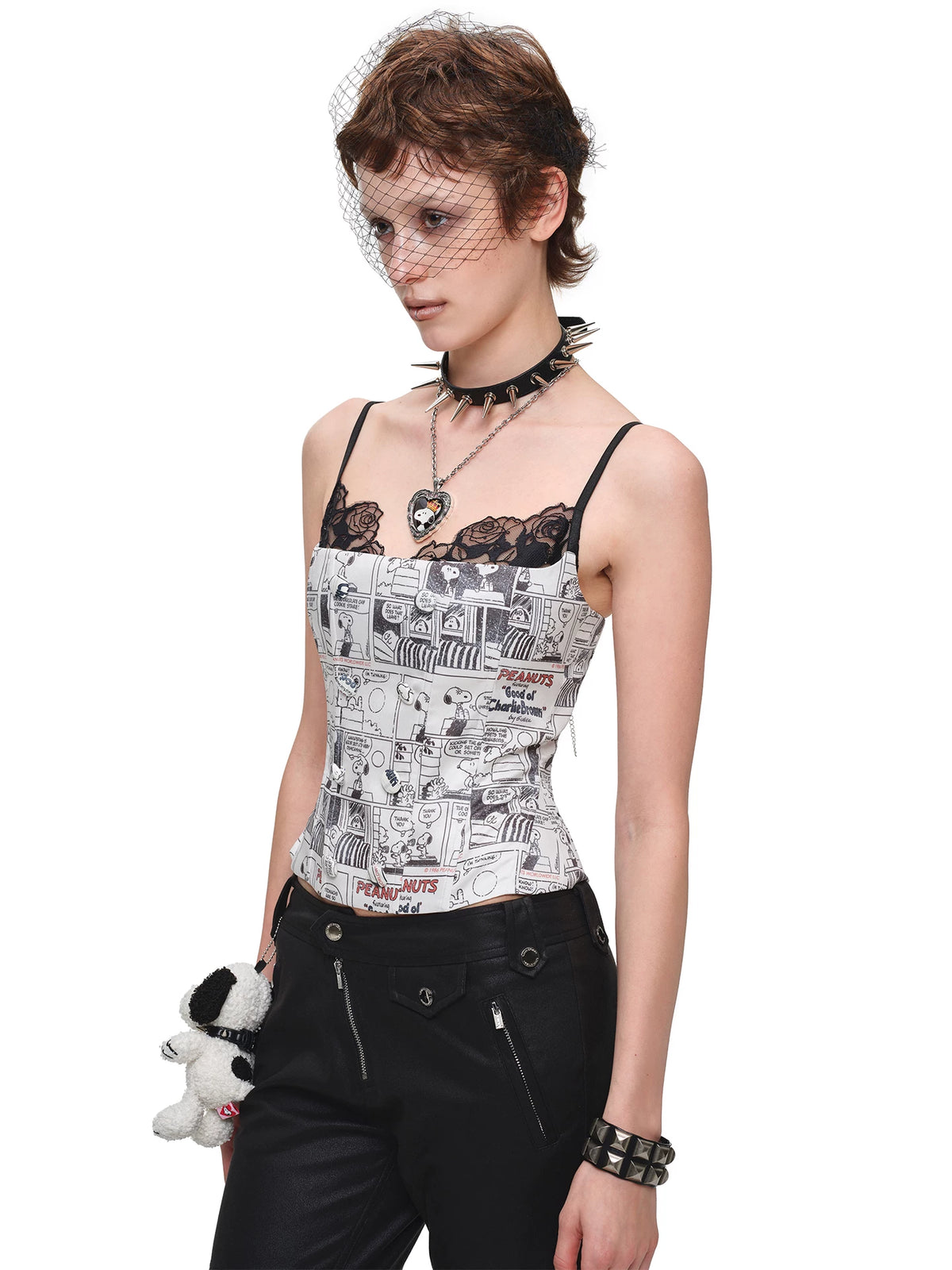 Newspaper Lace Corset Top