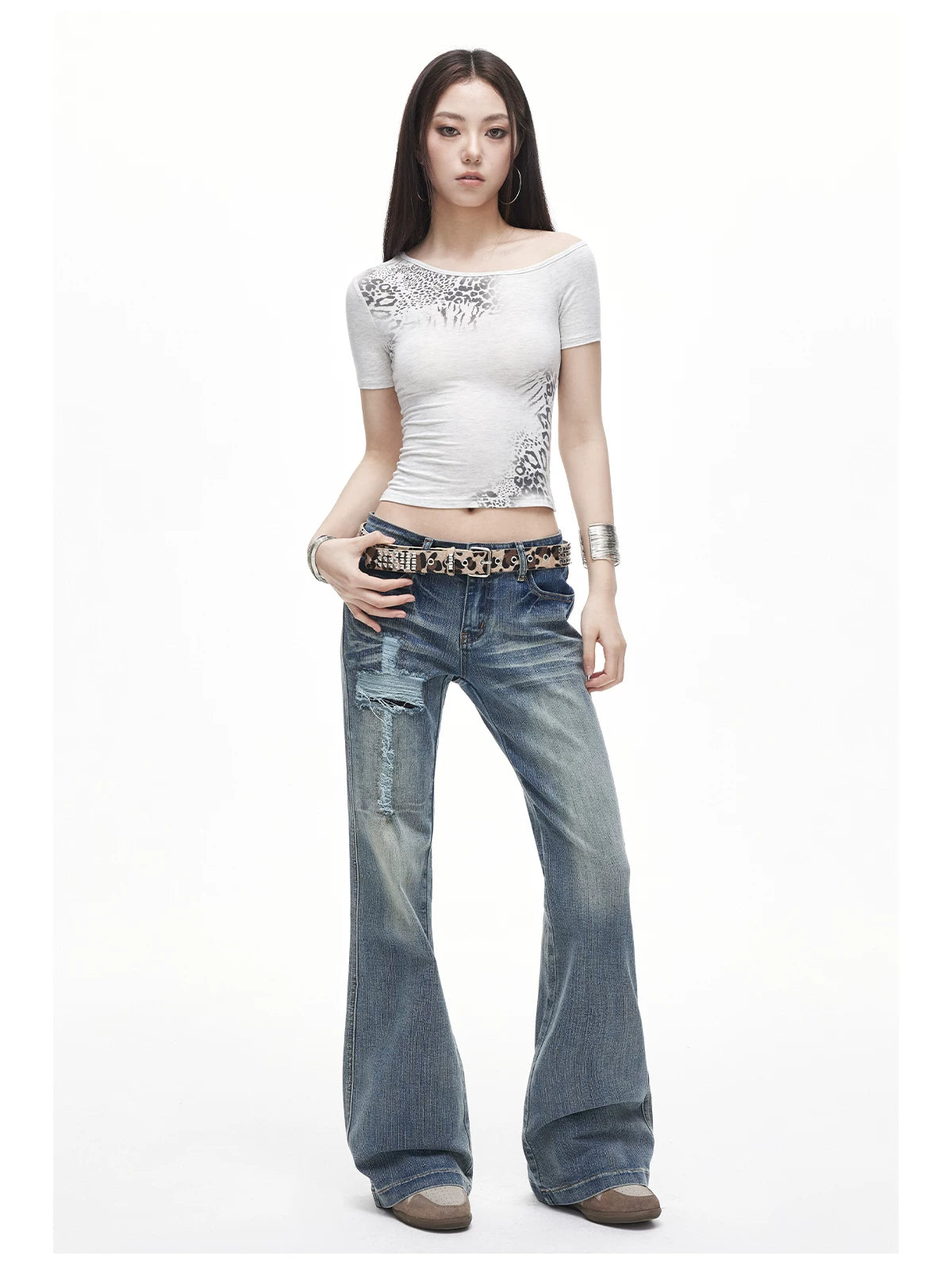 Cross Flare Jeans