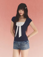 Bow Polka Dot Top