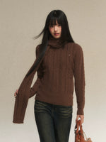 Vintage Cable Knit Pullover Sweater