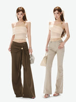 Beaded One-Shoulder Top