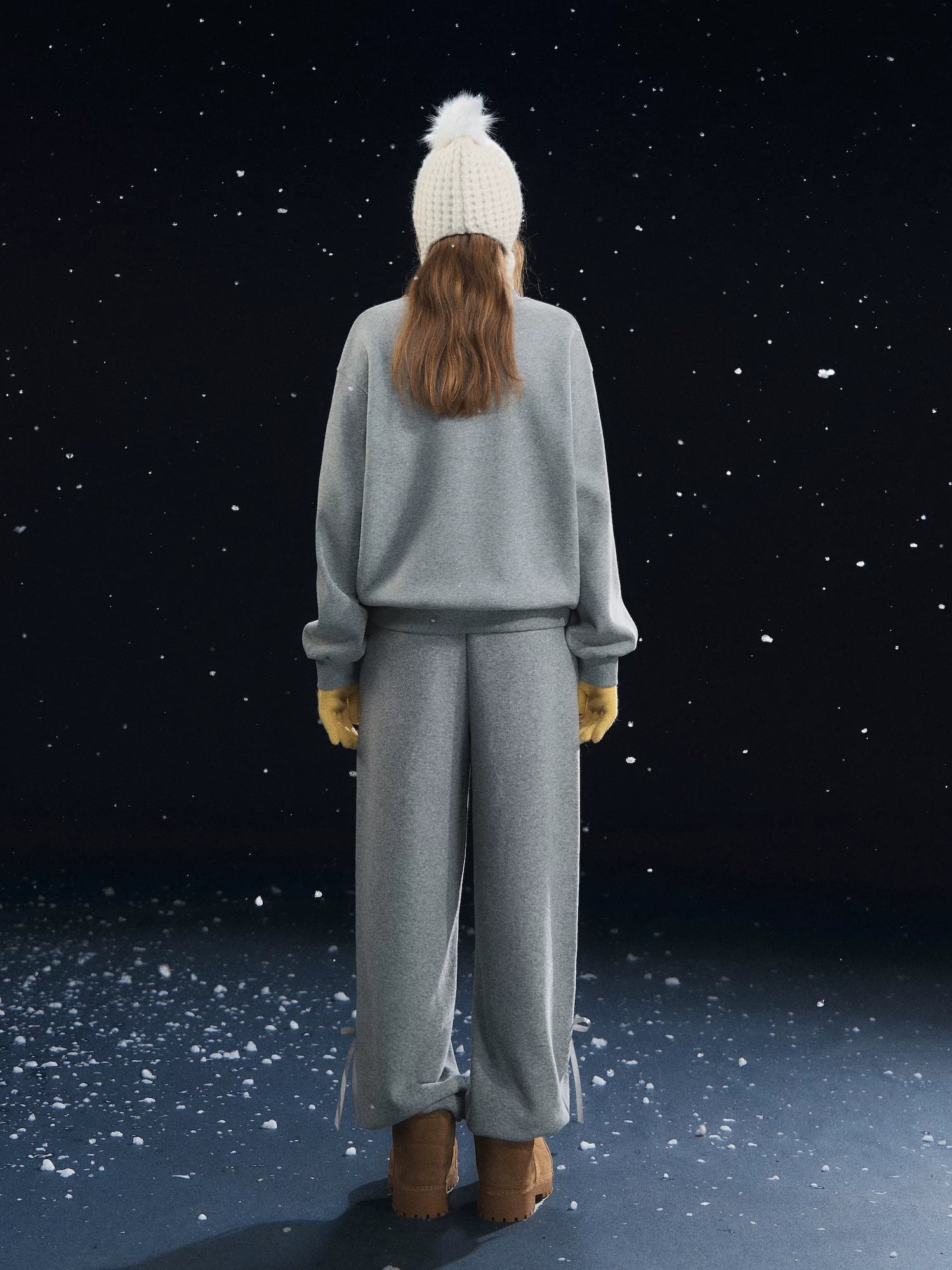 Fleece Cuffed Lantern Casual Pants