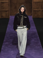 Wide-Waist Tailored Trousers
