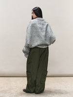Bouclé Stripe Cape Coat