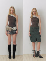 Asymmetric Collar Knit Top
