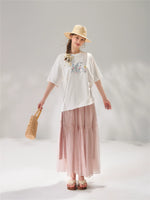 Pearl Texture Tiered Skirt