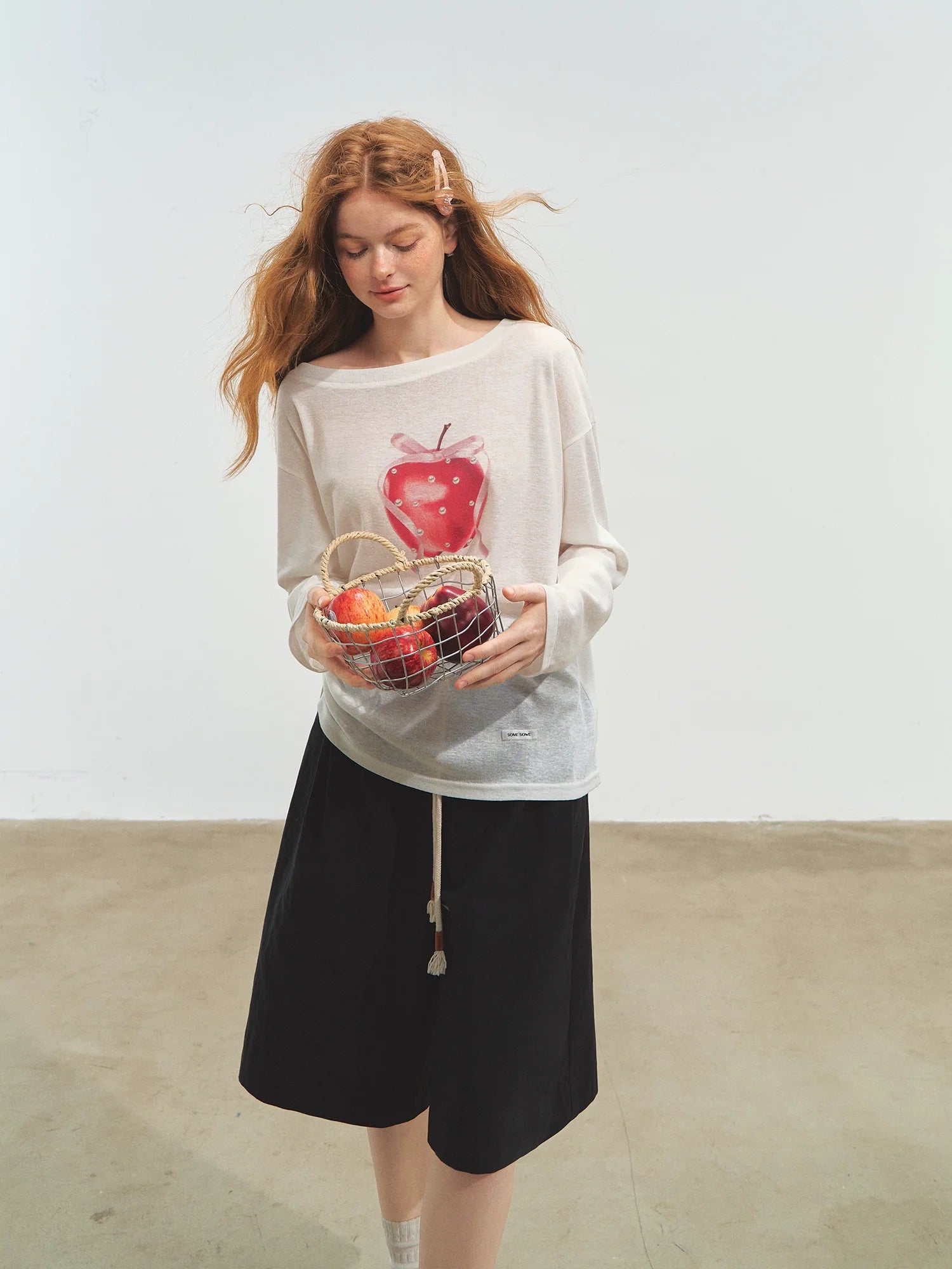 Three-dimensional Pleated Wide-leg Knee-length Shorts
