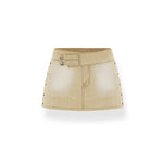 Brown Slim-Fit Bodycon Denim skirt