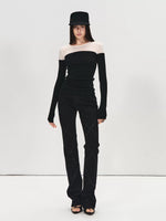 R2 Diamond Flare Denim Pants