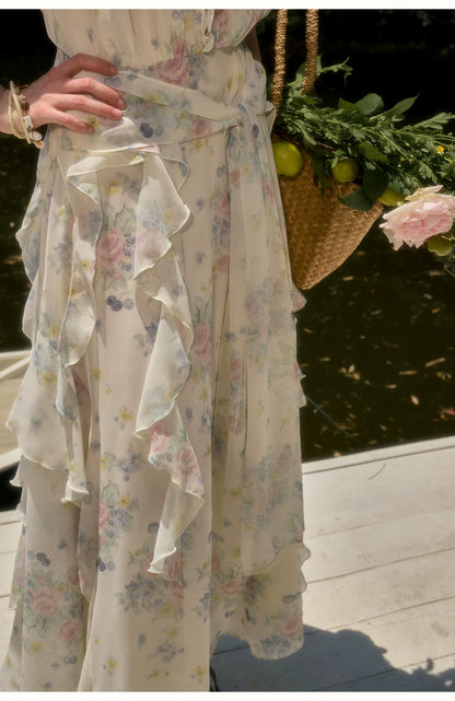 Floral Halter Maxi Dress