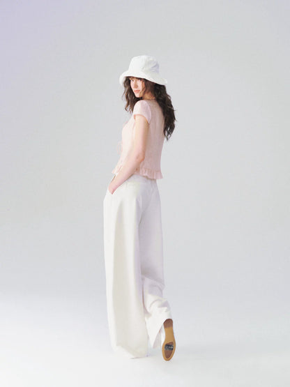 Lace Trim V Shirt