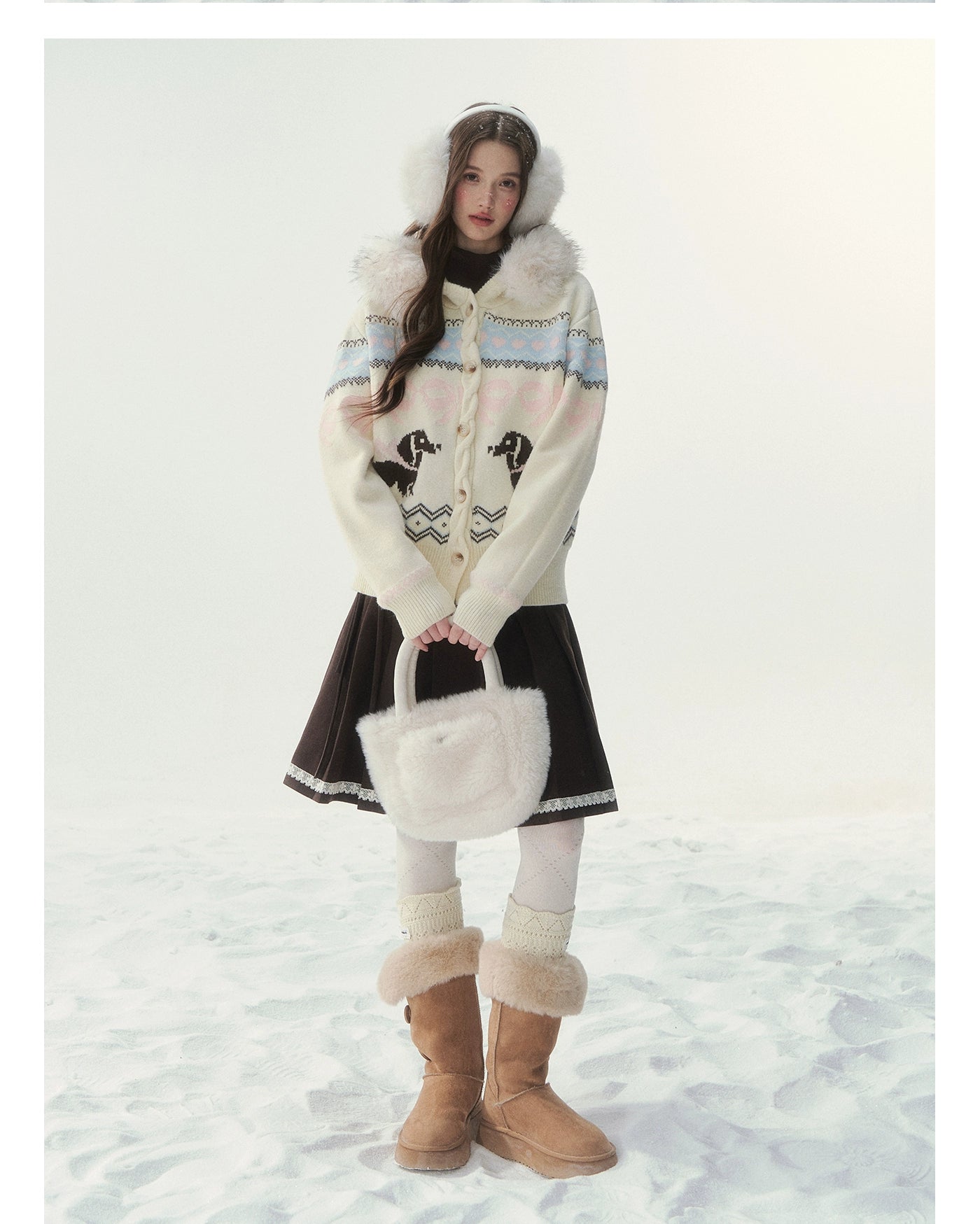 Vintage Fair Isle Dachshund Cardigan