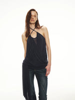 Shimmer Draped Halter Top