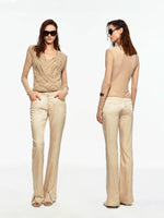 Apricot Cross Knit Top