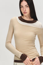 Lyocell Wool Colorblock Layered Base Top