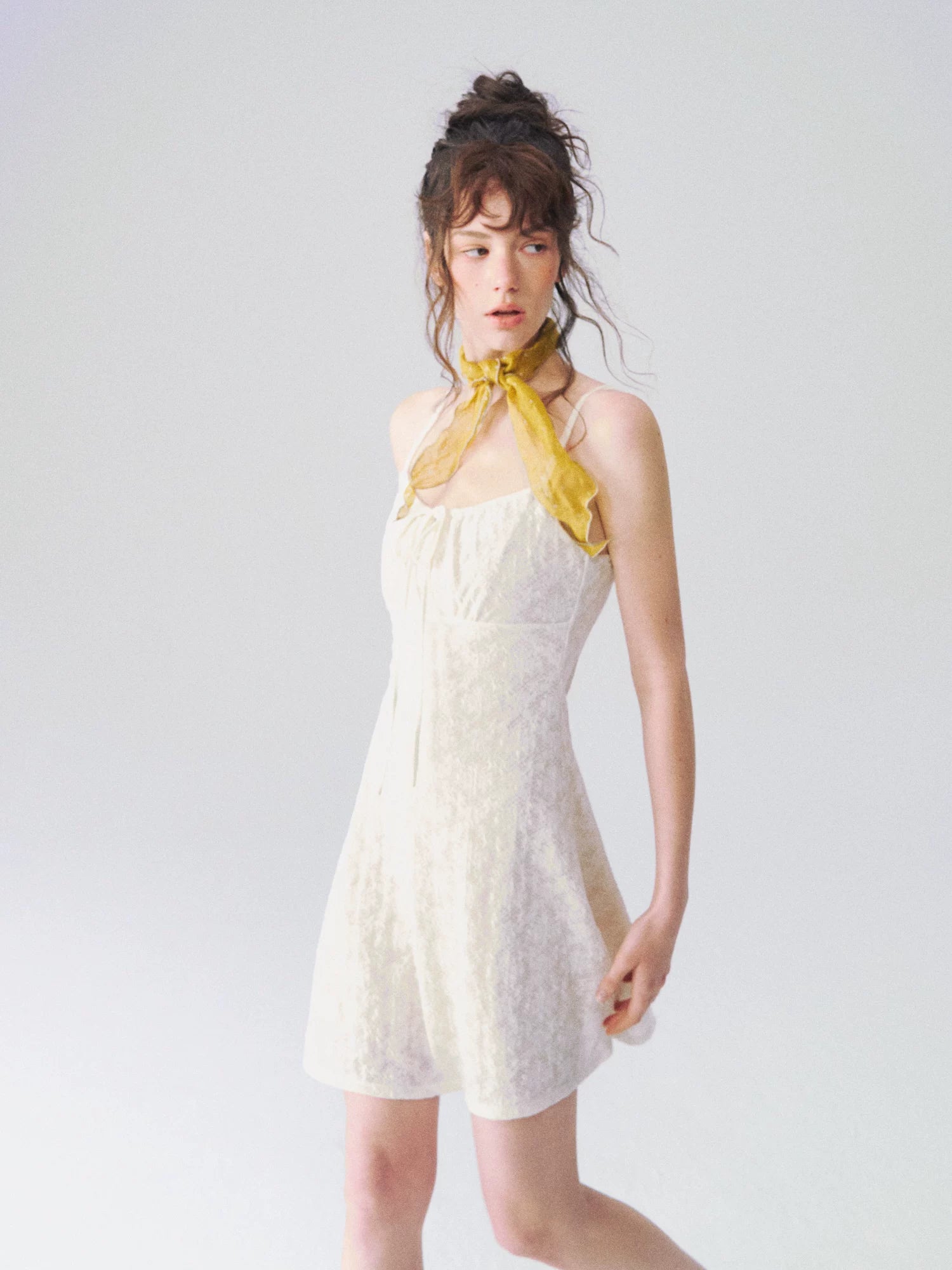 Jacquard Texture Slip Dress