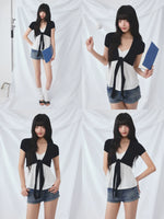 Tie Cardigan Camisole Set