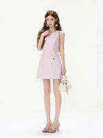 Lilac Beaded Pocket Dress