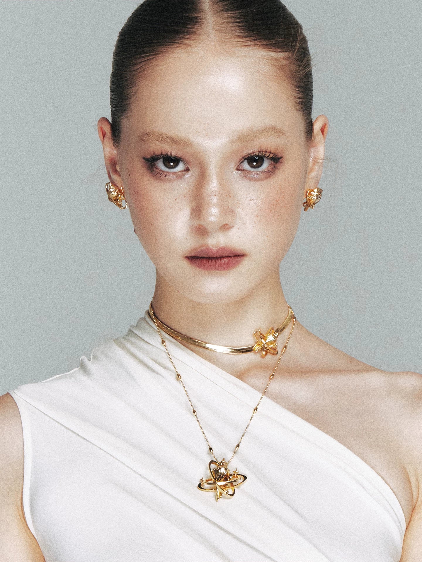 Seashell Star Snake Chain Choker