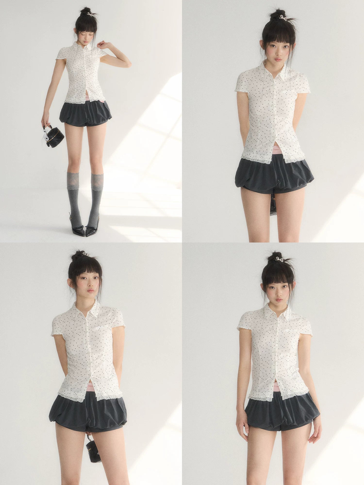 Star Print Lace Shirt