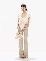 Milk Tea Flare Pants