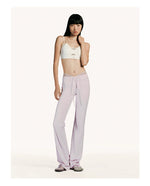 Quick-Dry Lace-Trim Stretch Pants