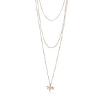 Coffee Gold Layered Sweater Necklace