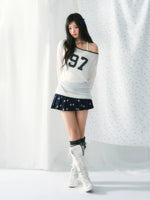 Polka Dot Pleated Skirt