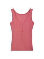 Pink U-neck Tank Top