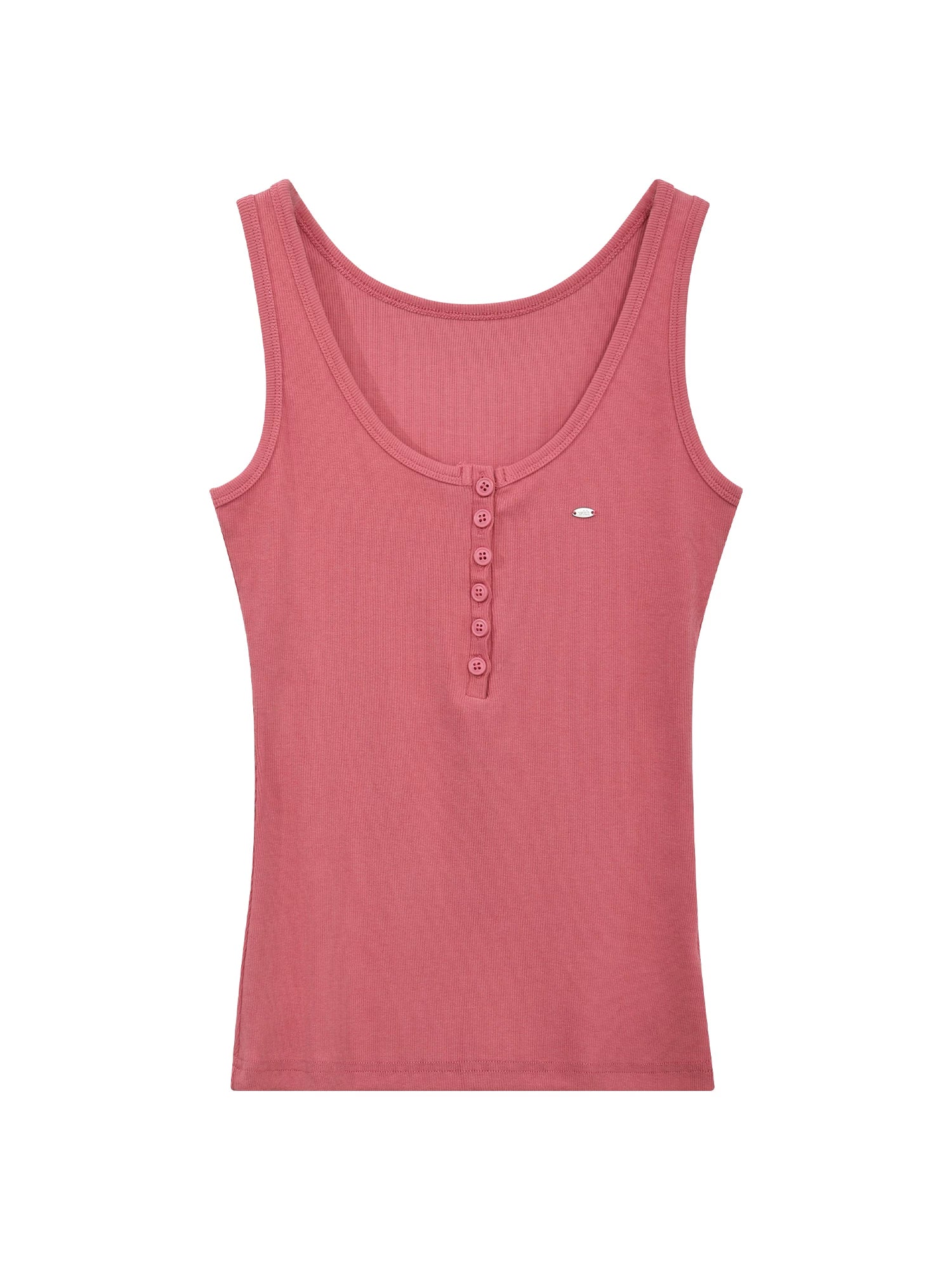 Pink U-neck Tank Top