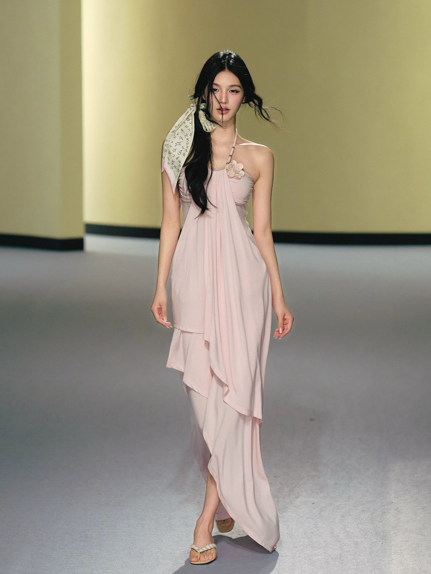 Lyocell Halter Layer Dress
