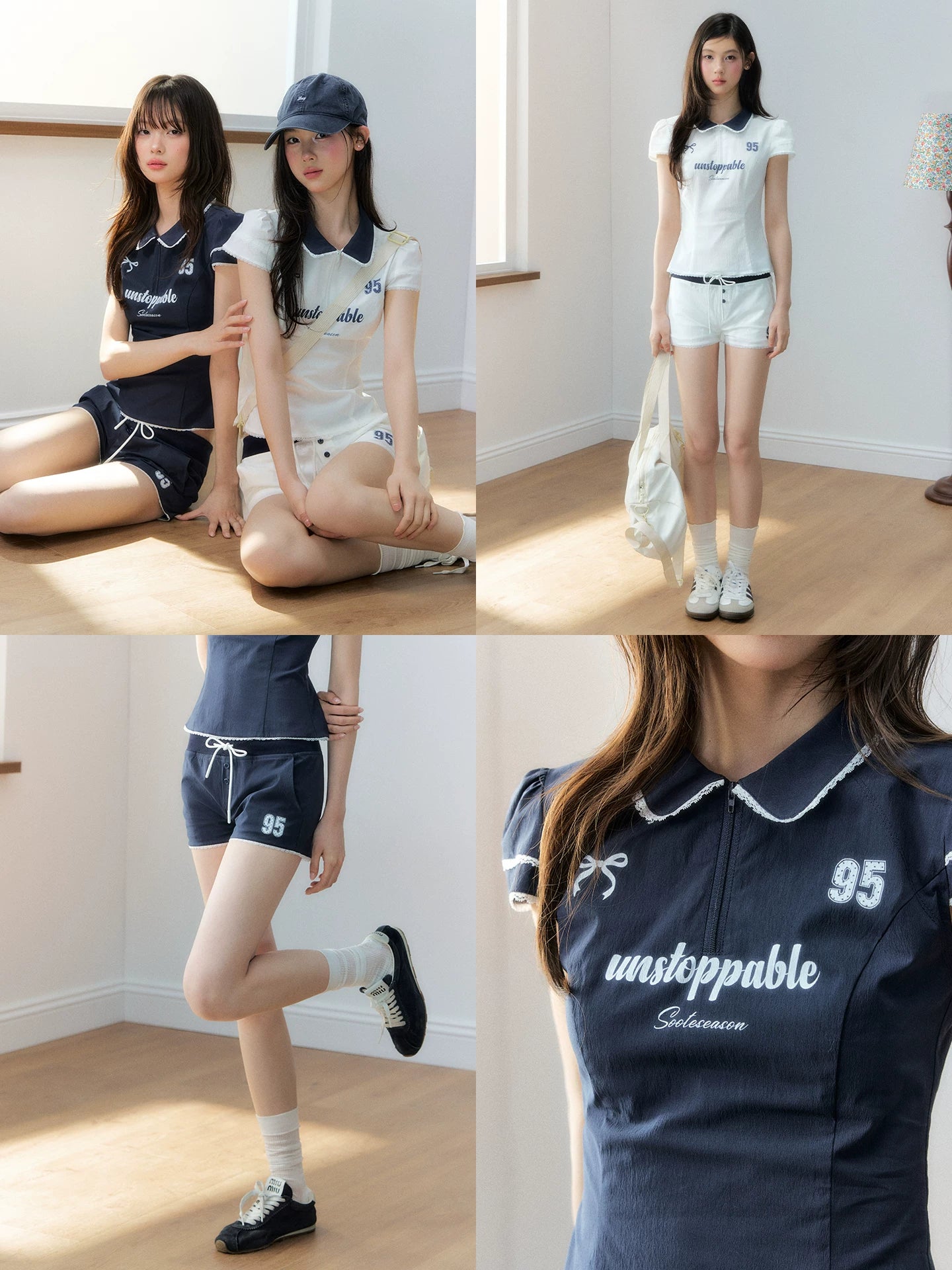 Printed Puff Sleeve Top &amp; Shorts Set